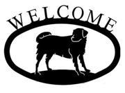 Village Wrought Iron WEL 105 S Small Welcome Sign Plaque Labrador Dog