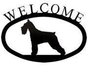 Village Wrought Iron WEL 242 S Welcome Sign Plaque Schnauzer Dog