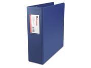 Universal 35412 Suede Finish Vinyl Round Ring Binder With Label Holder 3 Capacity Royal Blue