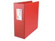 Universal 20708 D Ring Binder With Label Holder 4 Capacity Red