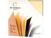 Alvin AC71252 12 in. x 12 in. American Crafts 60 Sheet Cardstock Pack Neutral