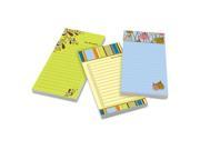 Printed Note Pads 4 x 8 Lined Assorted Designs 75 Sheet 3 Pack