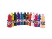 Ready to Use Tempera Paint 12 Assorted Colors 16 oz 12 Pack