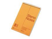 Rediform 36746 Standard Spiral Steno Book Gregg Rule 6 x 9 Green 80 Sheets Pad