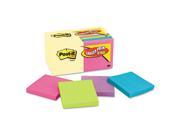 3M 654144B Note Bonus Pack Pads 3 x 3 Canary Yellow Ast. 100 Sheet 18 Pack
