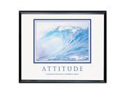 “Attitude Waves Framed Motivational Print 30 x 24