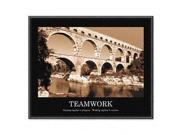 Teamwork Framed Sepia Tone Motivational Print 30 x 24