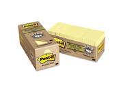 3M 654R24CPCY Recycled Notes 3 x 3 Canary Yellow 24 75 Sheet Pads Pack
