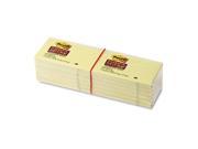 3M 65512SSCY Super Sticky Notes 3 x 5 Canary Yellow 12 90 Sheet Pads Pack