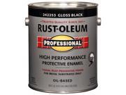 Rustoleum 1 Gallon Gloss Black High Performance Protective Enamel Low VOC 242253 Pack of 2