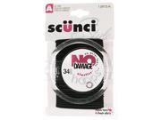 Scunci 34 Count Small Black Style No Damage Hair Elastics With Hoop 1597503A04 Pack of 3