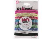 Scunci 18 Count Large Bright Colors Style No Damage Hair Elastics 1677703A048 Pack of 3