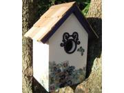 Home Bazaar HB 9073PL6S Large Printed Standard Birdhouse Butterfly With Plum