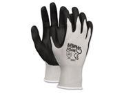 Crews 9673L Economy Foam Nitrile Gloves Large Gray Black Dozen