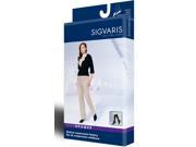 Sigvaris Soft Opaque 842NMSW99 20 30 mmHg Womens Closed Toe Thigh Black Medium Short
