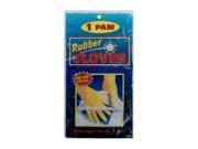Bulk Buys HT882 40 Yellow Deluxe Rubber Gloves Pack of 40
