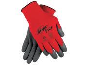 Memphis Glove 127 N9680M Ninja Flex 15 Guage Red100 Pct. Nylon Shell Gray La