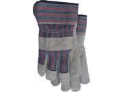 Boss Gloves Large Gray Blue Economy Split Leather Palm Gloves 4093