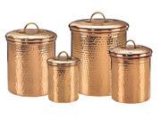 Antiqued Copper Kitchen Canisters Set of Four by Old Dutch