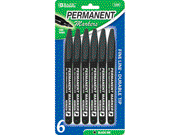 Bazic 1206 24 Black Fine Tip Permanent Markers Pack of 24