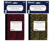 Bazic 5054 24 80 Ct. 4.5 in. x 3.25 in. Mini Marble Composition Book Pack of 24
