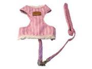 Creative Motion Industries 12689 Stripe Dog Cloth with a Leash Pink