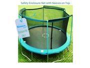 Upper Bounce UBNET 14 4 AST 14 Trampoline Enclosure Safety Net Fits For 14 Ft. Round Frame Using 4 Arches with Sleeves on top