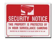 Bazic Products L 55 24 12 in. x 16 in. Security Notice Sign Box of 24