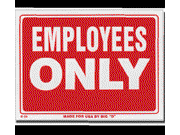 Bazic Products S 29 24 9 in. x 12 in. Employess Only Sign Box of 24