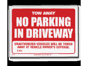 Bazic Products S 42 24 9 in. x 12 in. Tow Away Sign Box of 24