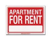 Bazic Products S 5 24 9 in. x 12 in. Apartment for Rent Sign Box of 24