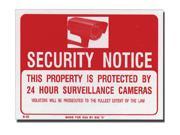 Bazic Products S 55 24 9 in. x 12 in. Security Notice Sign Box of 24