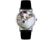 Jack Russel Black Leather And Silvertone Photo Watch R0130048