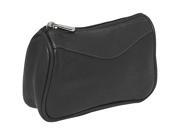 Piel Leather 2845 BLK Carry All Zip Pouch Black