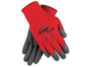 Memphis Glove 127 N9680S Ninja Flex 15 Guage Red100 Pct. Nylon Shell Gray La