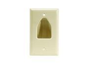CMPLE 511 N Wall Plate 1 Gang Recessed Low Voltage Cable Ivory