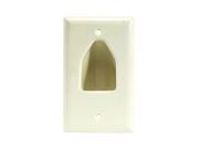 CMPLE 512 N Wall Plate 1 Gang Recessed Low Voltage Cable Lite Almond