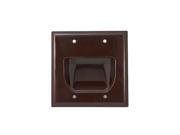 CMPLE 515 N Wall Plate 2 Gang Recessed Low Voltage Cable Brown