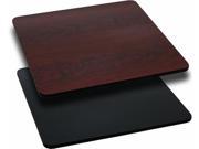 Flash Furniture XU MBT 3636 GG 36 in. Square Table Top with Black or Mahogany Reversible Laminate Top