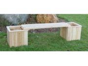 All Maine Bucket D097 Two 16 Inch Cube Planters with One Bench
