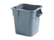Rcp 352600GY Brute Container Square Polyethylene 28 gal Gray