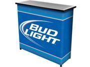 Bud Light Metal 2 Shelf Portable Bar Table with Carrying Case