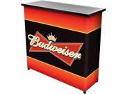 Budweiser Metal 2 Shelf Portable Bar Table with Carrying Case