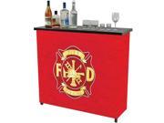 Fire Fighter Metal 2 Shelf Portable Bar with Carrying Case