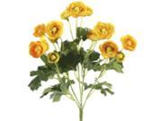 Allstate FBR995 YE 13 in. Mini Yellow Ranunculus Bush X5 Case of 12