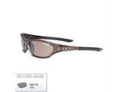 Tifosi Optics 2014 Core Single Lens Sunglasses Crystal Brown Metallic Frame Brown GG Lens
