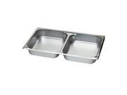 Update International CC 1 DFP Chafer Food Pan full size divided Stainless Steel