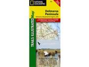 National Geographic TI00000772 Map Of DelMarVa Delaware Maryland Virginia