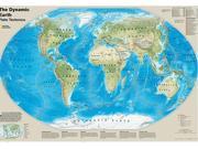 National Geographic Maps RE01020634 The Dynamic Earth Plate Tectonics Wall Map Laminated