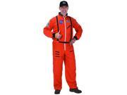Aeromax AS0 ADULT SM Adult Astronaut Suit with Embroidered Cap SM orange